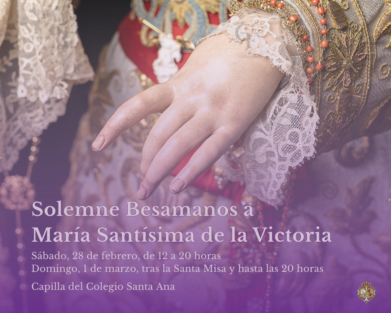 Solemne besamanos a María Santísima de la Victoria